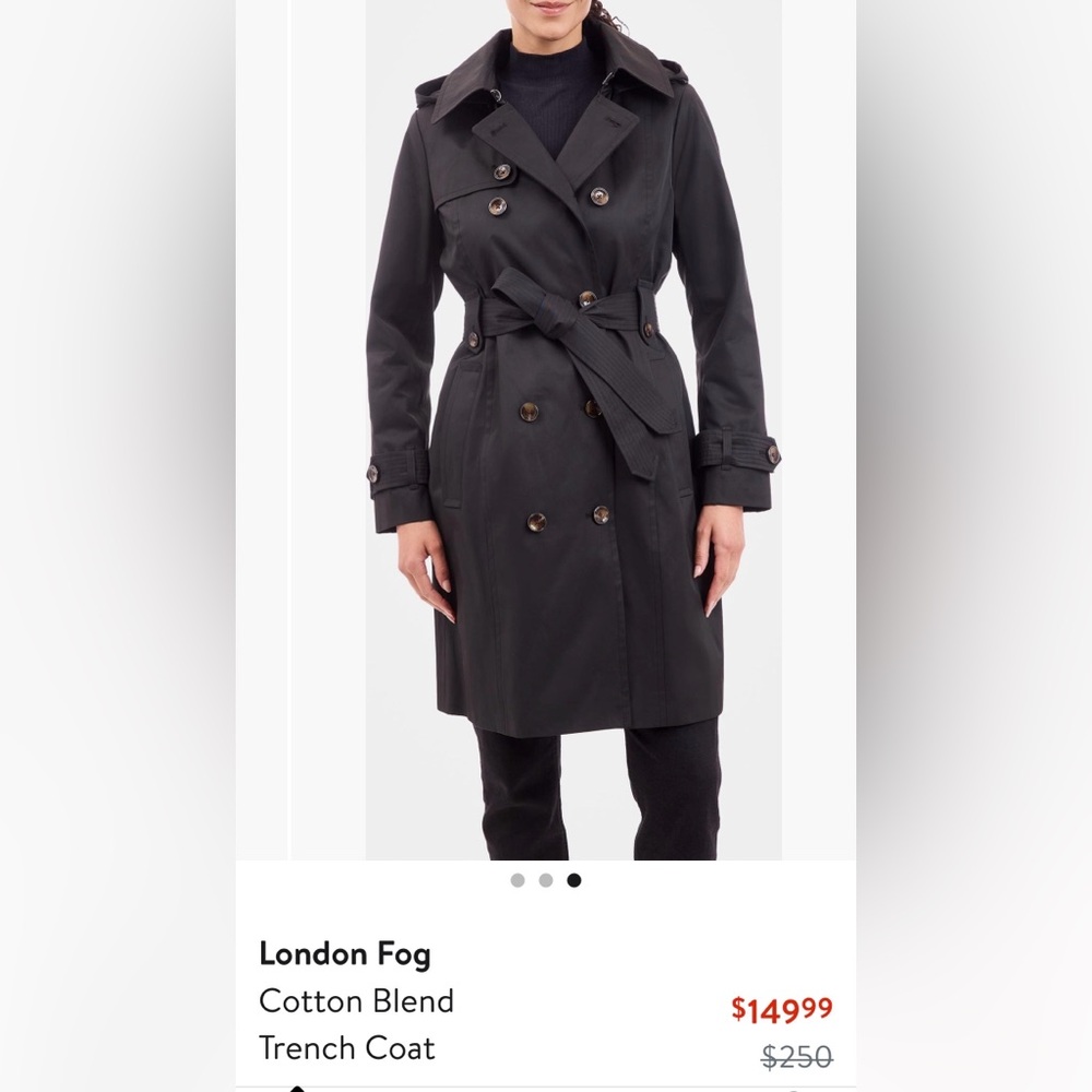 SOLD London Fog Classic Black Trench Coat SOLD